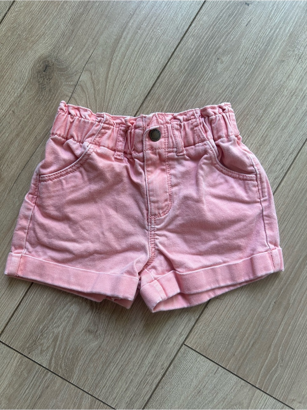 Janie and Jack Light Pink Elastic-Waist Cotton Shorts